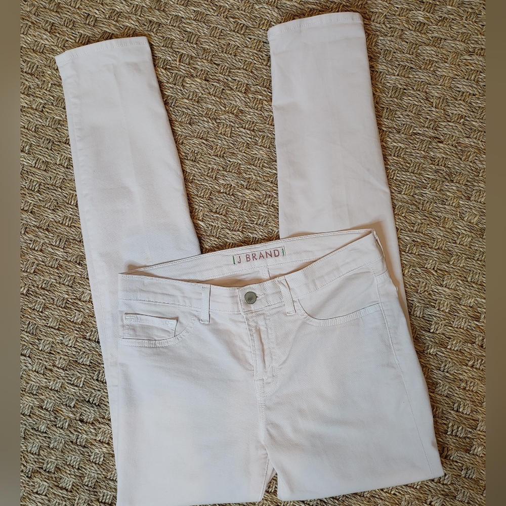 J BRAND ROMANTIC SKINNY LEG JEANS, LIGHT PINK STYLE#811K 120 SZ 27